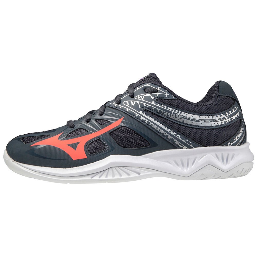 Mizuno Women's Lightning Star Z5 Volleyball Shoes Navy/Coral (V1GD190366-MXL)